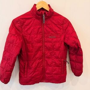 Marmot Kids Medium Puffer Jacket Red Full‎ Zip Lightweight Insulated